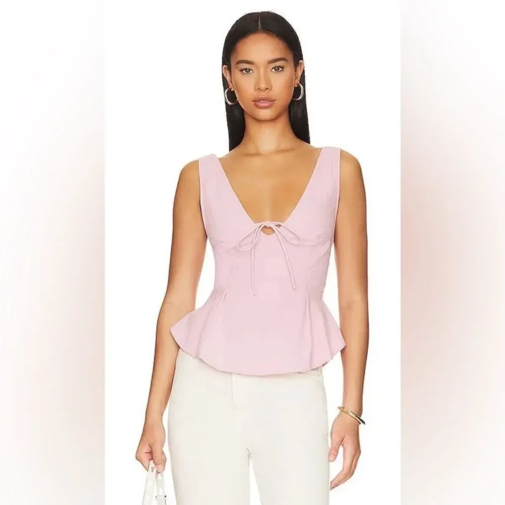 Free‎ People Mika Tank Solid Pink Small NWT in packaging